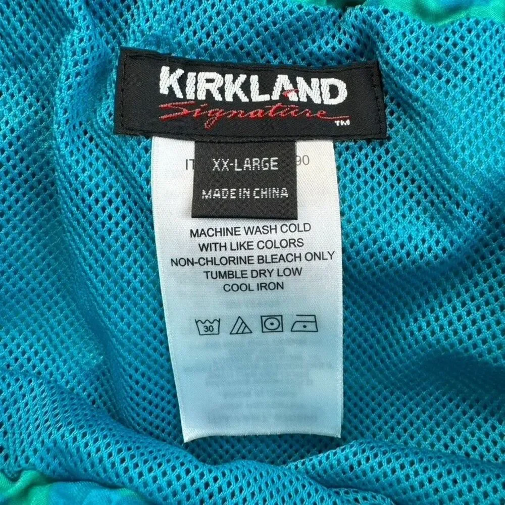 Kirkland Signature Swim Shorts Men's Extra Extra Large Blue Orange LOT of 2 NWT